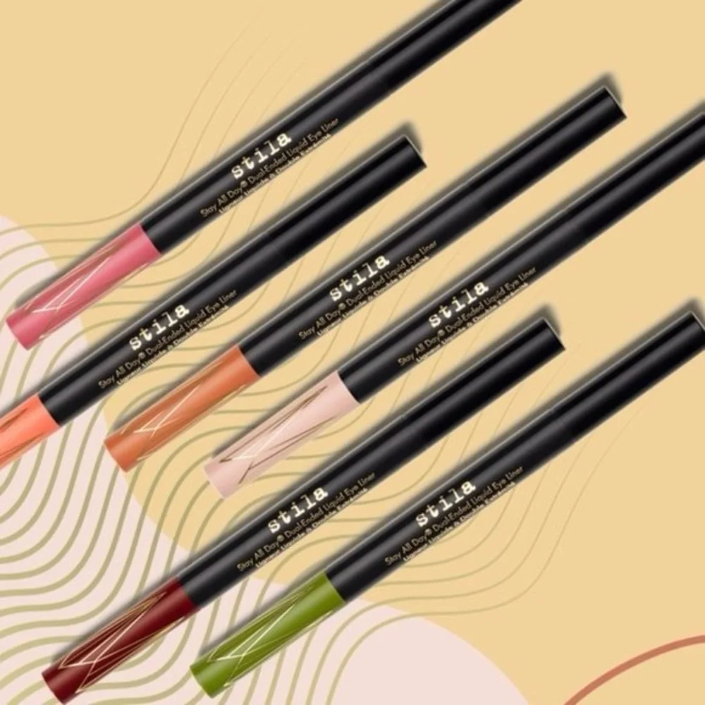 stila Stay All Day Dual-Ended Liquid Eye Liner Mojito/Intense Black, 4.5 mL.